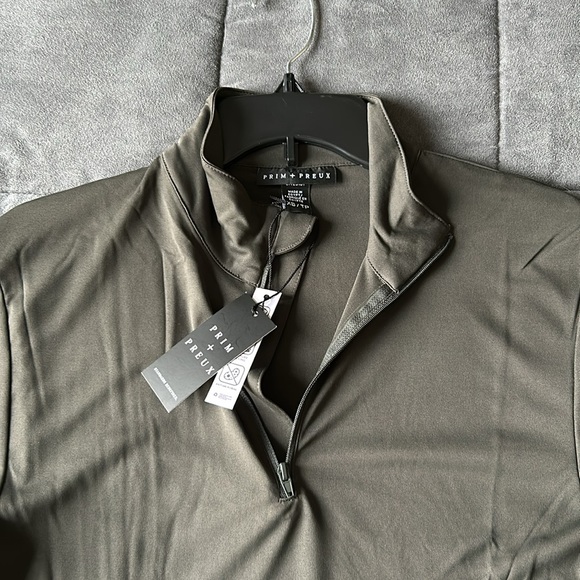 NWT Prim + Preux Men’s 1/4 Zip Long Sleeve Modern Polo Tee (Sz XS) - Picture 5 of 10